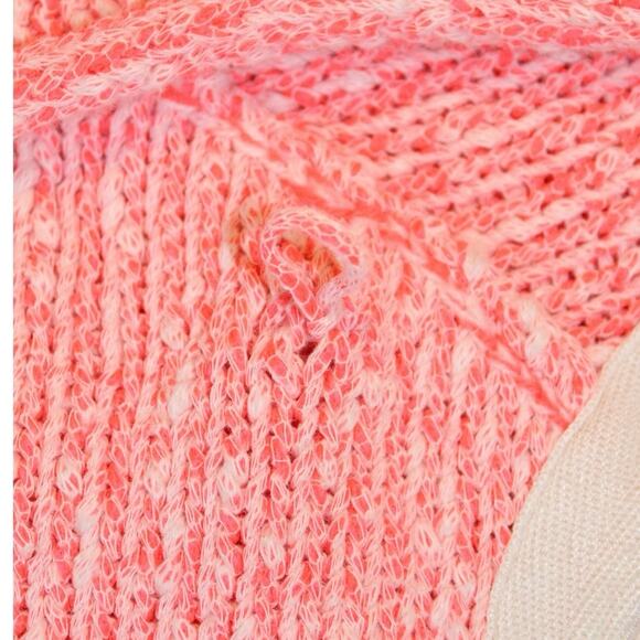 Free People Bright Lights Neon Flamingo Sweater Pink Women’s Size Medium - Picture 6 of 7